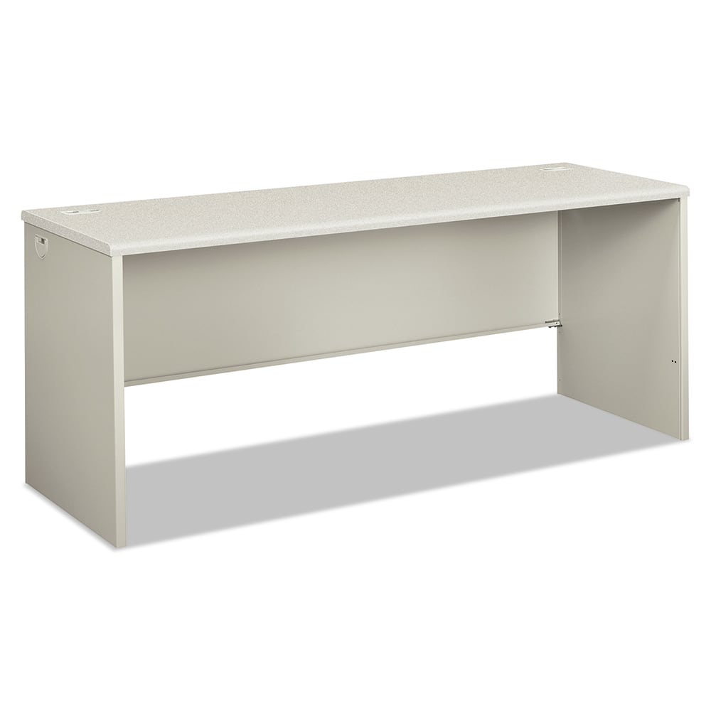 Hon - Office Desks; Type: Desk Shell ; Center Draw: No ; Color: Silver Mesh; Light Gray ; Material: Steel Base; Laminate Worksurface ; Width (Inch): 72 ; Depth (Inch): 24 - Exact Tooling
