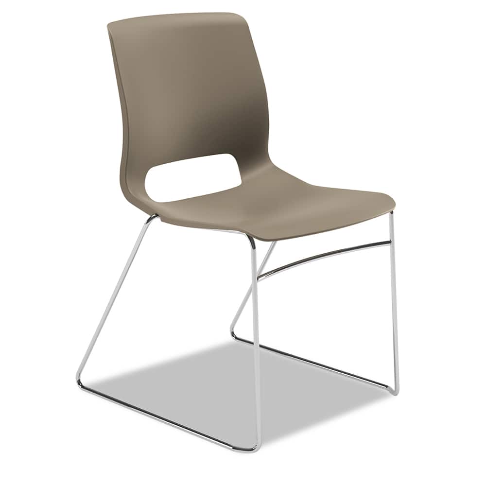 Hon - Stacking Chairs; Type: Stack Chair ; Seating Area Material: Plastic ; Color: Shadow ; Frame Color: Chrome ; Height (Inch): 32-1/4 ; Width (Inch): 21 - Exact Tooling