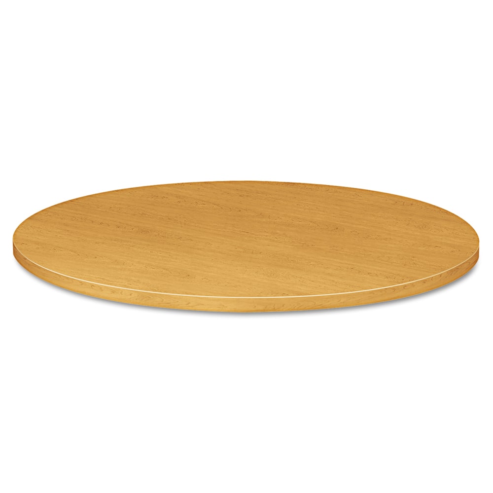 Hon - Stationary Tables; Type: Table Top ; Material: High-Pressure Laminate ; Color: Harvest ; Diameter (Inch): 42 ; Height (Inch): 1-1/8 ; Width (Inch): 42 - Exact Tooling