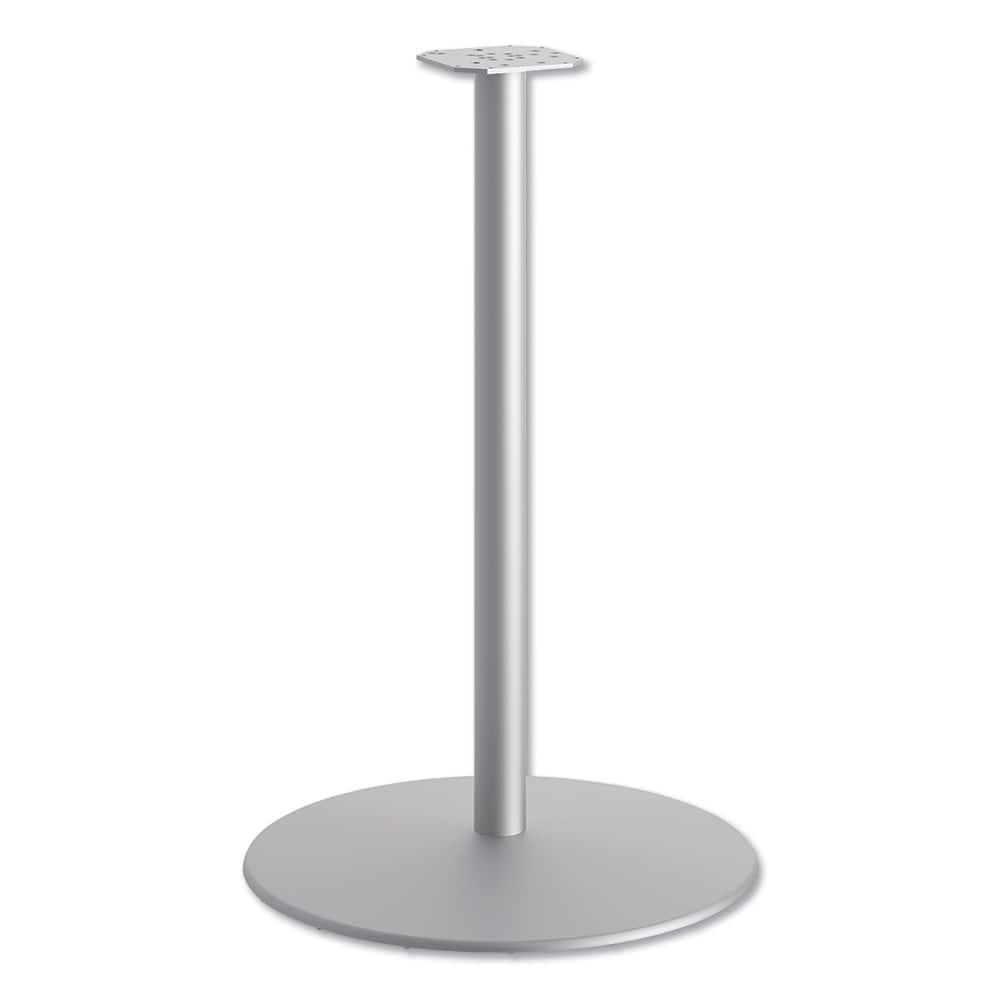 Hon - Stationary Tables; Type: Table Base ; Material: Aluminum ; Color: Textured Silver ; Diameter (Inch): 25.84 ; Height (Inch): 40-51/64 ; Width (Inch): 25-27/32 - Exact Tooling
