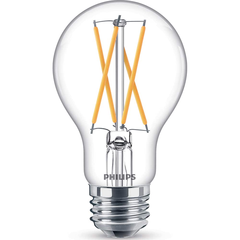 Philips - Lamps & Light Bulbs; Lamp Technology: LED ; Lamps Style: Residential/Office ; Lamp Type: A19 ; Wattage Equivalent Range: 1-19 ; Actual Wattage: 8 ; Base Style: Medium Screw - Exact Tooling