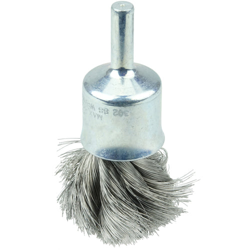 3/4″ Diameter - Knot Type Steel Wire End Brush - Exact Tooling