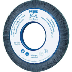 PFERD - Wheel Brushes; Outside Diameter (Inch): 14 ; Wire Type: Crimped; Round ; Fill Material: Nylon ; Trim Length (Inch): 1-1/2 ; Filament Wire Diameter Range: 0.0200-0.0299 ; Maximum RPM: 1800.000 - Exact Tooling