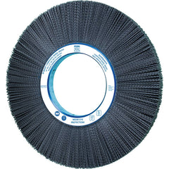 PFERD - Wheel Brushes; Outside Diameter (Inch): 14 ; Wire Type: Crimped; Round ; Fill Material: Nylon; Silicon Carbide ; Trim Length (Inch): 3-1/2 ; Filament Wire Diameter Range: 0.0300 & Above ; Maximum RPM: 1800.000 - Exact Tooling