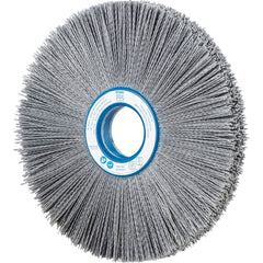 PFERD - Wheel Brushes; Outside Diameter (Inch): 10 ; Wire Type: Crimped; Round ; Fill Material: Nylon; Silicon Carbide ; Trim Length (Inch): 2-3/4 ; Filament Wire Diameter Range: 0.0300 & Above ; Maximum RPM: 3600.000 - Exact Tooling