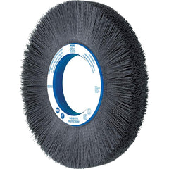 PFERD - Wheel Brushes; Outside Diameter (Inch): 12 ; Wire Type: Rectangular ; Fill Material: Nylon; Silicon Carbide ; Trim Length (Inch): 3 ; Filament Wire Diameter Range: 0.0200-0.0299 ; Maximum RPM: 1800.000 - Exact Tooling