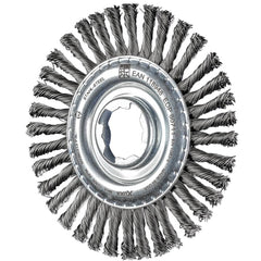 PFERD - Wheel Brushes; Outside Diameter (Inch): 4-1/2 ; Wire Type: Knotted ; Fill Material: Carbon Steel ; Trim Length (Inch): 3/4 ; Filament Wire Diameter Range: 0.0200-0.0299 ; Maximum RPM: 15000.000 - Exact Tooling
