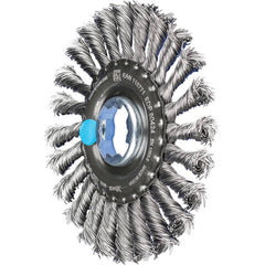 PFERD - Wheel Brushes; Outside Diameter (Inch): 4-7/8 ; Wire Type: Knotted ; Fill Material: Stainless Steel ; Trim Length (Inch): 1-1/16 ; Filament Wire Diameter Range: 0.0200-0.0299 ; Maximum RPM: 12500.000 - Exact Tooling