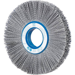 PFERD - Wheel Brushes; Outside Diameter (Inch): 8 ; Wire Type: Crimped; Round ; Fill Material: Nylon; Silicon Carbide ; Trim Length (Inch): 2-1/4 ; Filament Wire Diameter Range: 0.0300 & Above ; Maximum RPM: 3600.000 - Exact Tooling