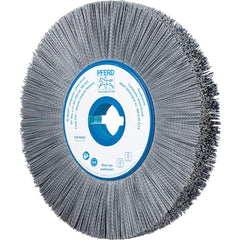 PFERD - Wheel Brushes; Outside Diameter (Inch): 14 ; Wire Type: Crimped; Round ; Fill Material: Nylon; Silicon Carbide ; Trim Length (Inch): 3-1/2 ; Filament Wire Diameter Range: 0.0300 & Above ; Maximum RPM: 1800.000 - Exact Tooling