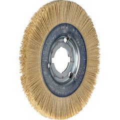 PFERD - Wheel Brushes; Outside Diameter (Inch): 6 ; Wire Type: Crimped ; Fill Material: Nylon; Silicon Carbide ; Trim Length (Inch): 1-1/8 ; Filament Wire Diameter Range: 0.0100-0.0199 ; Maximum RPM: 6000.000 - Exact Tooling