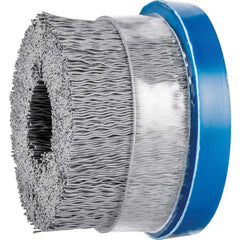 PFERD - Disc Brushes; Outside Diameter (Inch): 3 ; Grit: 320 ; Abrasive Material: Silicon Carbide ; Brush Type: Crimped ; Connector Type: Arbor ; Arbor Hole Size (Inch): 7/8 - Exact Tooling