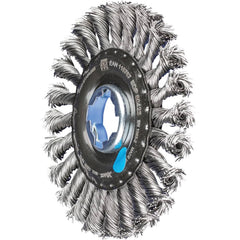 PFERD - Wheel Brushes; Outside Diameter (Inch): 4-1/2 ; Wire Type: Knotted ; Fill Material: Stainless Steel ; Trim Length (Inch): 7/8 ; Filament Wire Diameter Range: 0.0200-0.0299 ; Maximum RPM: 12500.000 - Exact Tooling