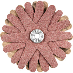 PFERD - Sanding Stars; Abrasive Type: Coated ; Abrasive Material: Aluminum Oxide ; Star Diameter (Inch): 2-1/4 ; Grit: 120 ; Grade: Fine ; Connector Type: Arbor - Exact Tooling