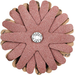 PFERD - Sanding Stars; Abrasive Type: Coated ; Abrasive Material: Aluminum Oxide ; Star Diameter (Inch): 3-1/8 ; Grit: 120 ; Grade: Fine ; Connector Type: Arbor - Exact Tooling