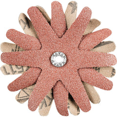 PFERD - Sanding Stars; Abrasive Type: Coated ; Abrasive Material: Aluminum Oxide ; Star Diameter (Inch): 3-1/2 ; Grit: 60 ; Grade: Coarse ; Connector Type: Arbor - Exact Tooling