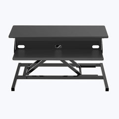Luxor - Office Desks; Type: Sit/Stand Workstation ; Center Draw: No ; Color: Black ; Material: Steel; Powder Coat; MDF ; Width (Inch): 32 ; Depth (Inch): 23-1/2 - Exact Tooling