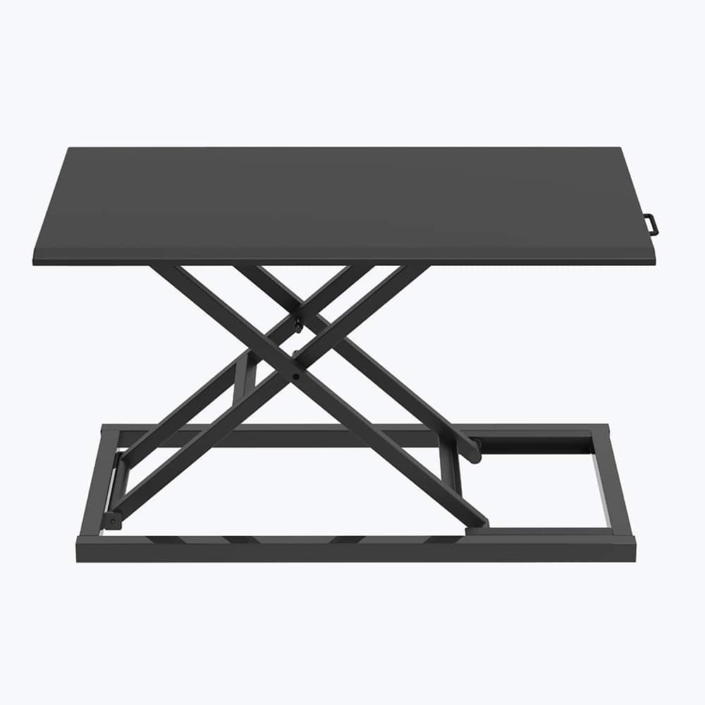 Luxor - Office Desks; Type: Sit/Stand Workstation ; Center Draw: No ; Color: BLack ; Material: Steel; Powder Coat; MDF ; Width (Inch): 29 ; Depth (Inch): 17-3/4 - Exact Tooling
