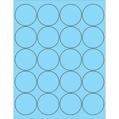 Tape Logic - Pack of (20), 100 Sheet 2" x 2" Pastel Blue Permanent Acrylic Laser Labels - Exact Tooling