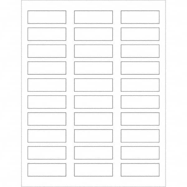 Tape Logic - Pack of (30), 100 Sheet 2-1/4" x 3/4" White Permanent Acrylic Laser Labels - Exact Tooling