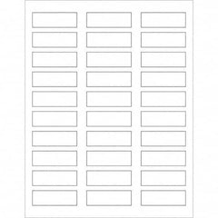 Tape Logic - Pack of (30), 100 Sheet 2-1/4" x 3/4" White Permanent Acrylic Laser Labels - Exact Tooling