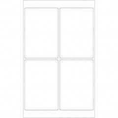 Tape Logic - Pack of (4), 100 Sheet Pieces of 4" x 6", White Permanent Acrylic Laser Labels - Exact Tooling