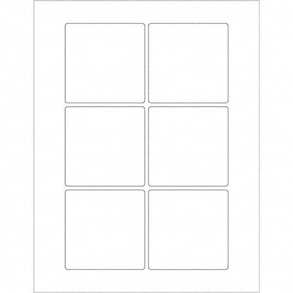 Tape Logic - Pack of (6), 100 Sheet 3" x 3" White Polyester Weatherproof Labels - Exact Tooling