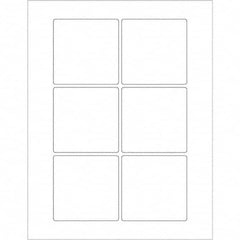 Tape Logic - Pack of (6), 100 Sheet 3" x 3" White Polyester Weatherproof Labels - Exact Tooling