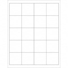 Tape Logic - Pack of (12), 100 Sheet 2" x 2" White Removable Acrylic Laser Labels - Exact Tooling