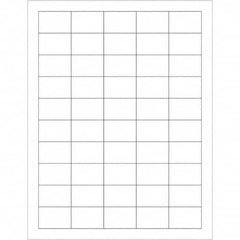 Tape Logic - Pack of (50), 100 Sheet 1-1/2" x 1" Glossy White Permanent Acrylic Laser Labels - Exact Tooling