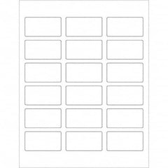 Tape Logic - Pack of (18), 100 Sheet 2-3/8" x 1-1/4" White Permanent Acrylic Laser Labels - Exact Tooling