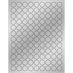 Tape Logic - Pack of (108), 100 Sheet 3/4" x 3/4" Silver Permanent Acrylic Laser Labels - Exact Tooling