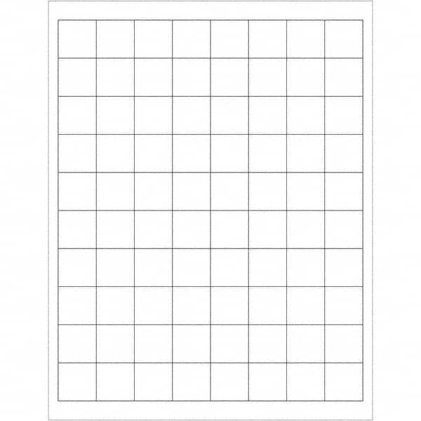 Tape Logic - Pack of (80), 100 Sheet 1" x 1" White Polyester Weatherproof Labels - Exact Tooling