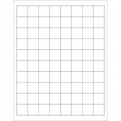 Tape Logic - Pack of (80), 100 Sheet 1" x 1" White Polyester Weatherproof Labels - Exact Tooling