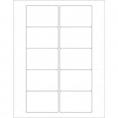 Tape Logic - Pack of (10), 100 Sheet 3" x 2" White Polyester Weatherproof Labels - Exact Tooling
