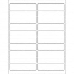 Tape Logic - Pack of (20), 100 Sheet 4" x 1" White Polyester Weatherproof Labels - Exact Tooling
