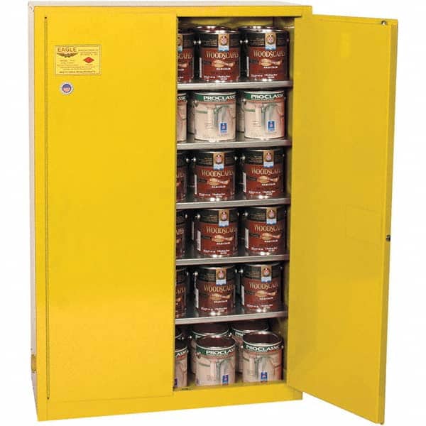 Eagle - Safety Cabinets Hazardous Chemical Type: Flammable and Combustible Liquids Color: Yellow - Exact Tooling
