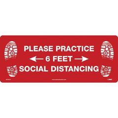 NMC - Adhesive Backed Floor Signs Message Type: COVID-19 Graphic Type: None - Exact Tooling