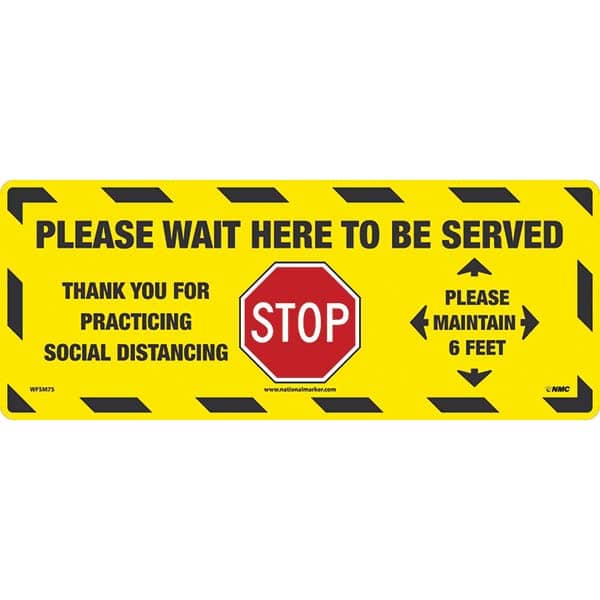 NMC - Adhesive Backed Floor Signs Message Type: COVID-19 Graphic Type: Stop Sign - Exact Tooling