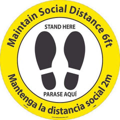 NMC - Adhesive Backed Floor Signs Message Type: COVID-19 Graphic Type: Shoeprints - Exact Tooling