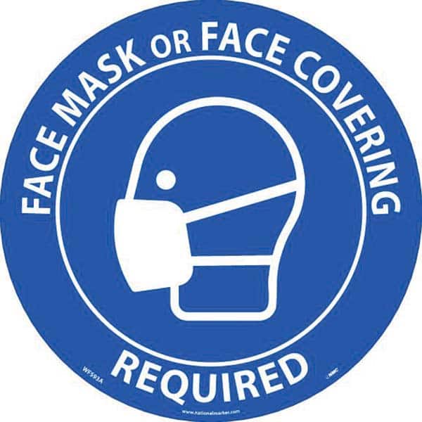 NMC - Adhesive Backed Floor Signs Message Type: COVID-19 Graphic Type: Wear Mask - Exact Tooling
