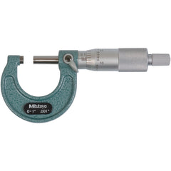 0-1″ Measuring Range-0.001″ Graduation - Ratchet Thimble - Carbide Face - Outside Micrometer - Exact Tooling
