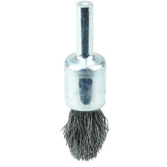 1/2″ Controlled Flare Crimped Wire End Brush, .0104″ Steel Fill - Exact Tooling