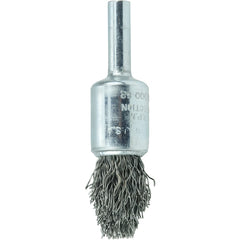 1/2″ Controlled Flare Crimped Wire End Brush, .014″ Steel Fill - Exact Tooling