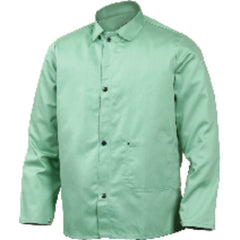 Medium - Green Flame Retardant 9 oz Cotton Jacket - Jackets are 30″ long - Exact Tooling