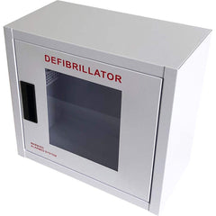 Made in USA - Defibrillator (AED) Accessories; Type: AED Cabinet ; Compatible AED: Any Brand of AED ; Material: Stainless Steel ; Mount: Wall Mount ; Width (Inch): 13-1/2 - Exact Tooling