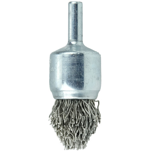 3/4″ Controlled Flare Crimped Wire End Brush, .020″ Stainless Steel Fill - Exact Tooling