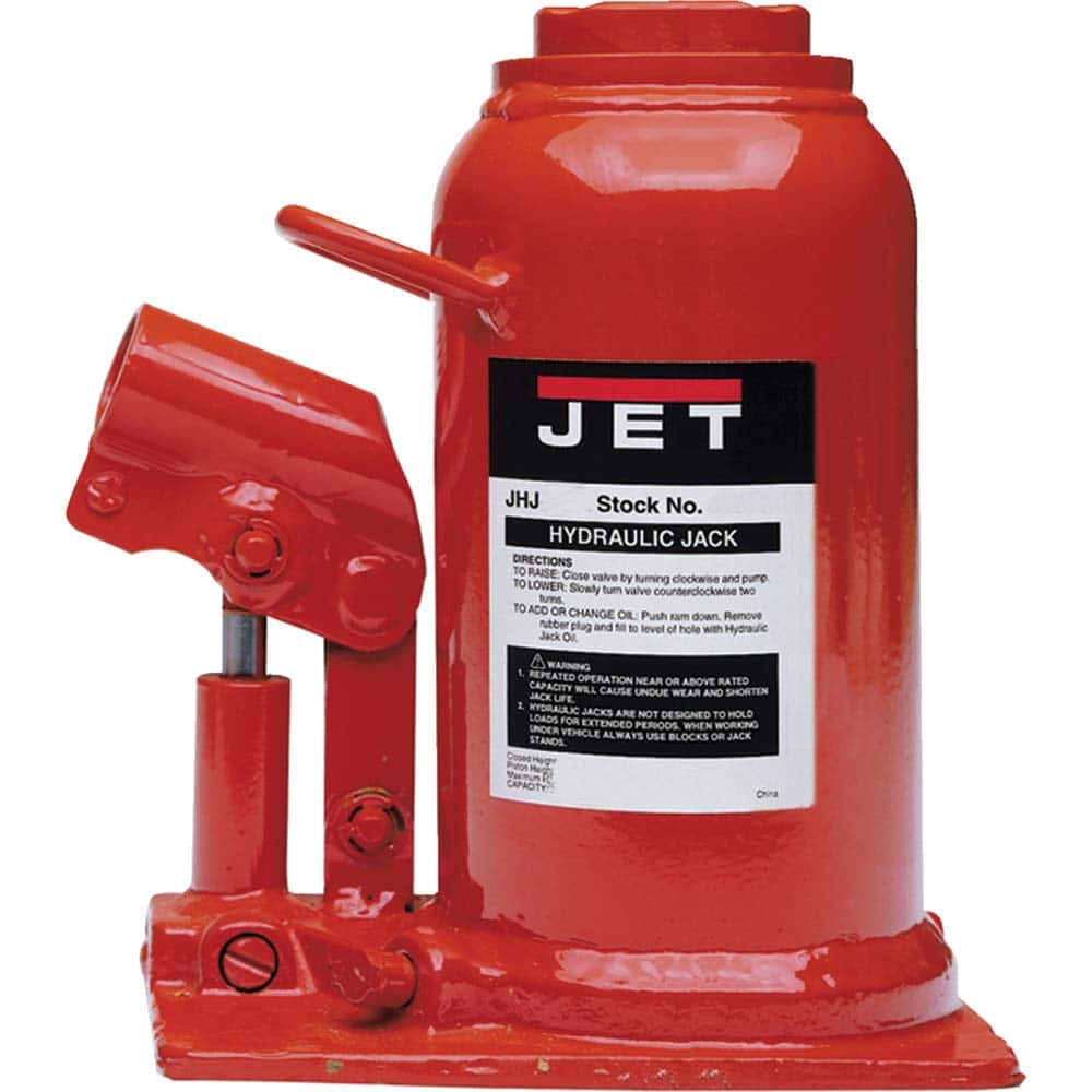 Jet - Manual Bottle, Screw, Ratchet & Hydraulic Jacks Type: Hydraulic Jack Load Capacity (Ton): 12-1/2 (Inch) - Exact Tooling