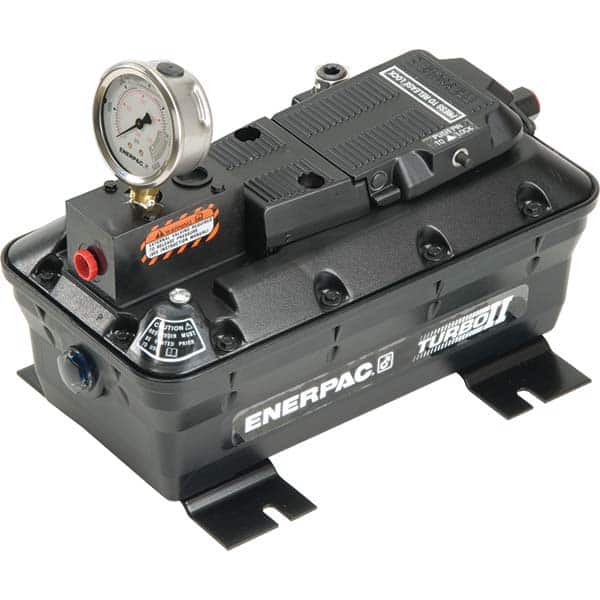 Enerpac - Power Hydraulic Pumps & Jacks Type: Air-Hydraulic Oil Capacity: 120 cu. in. - Exact Tooling