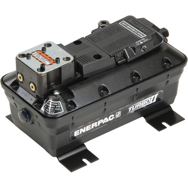 Enerpac - Power Hydraulic Pumps & Jacks Type: Air-Hydraulic Oil Capacity: 127 cu. In. - Exact Tooling
